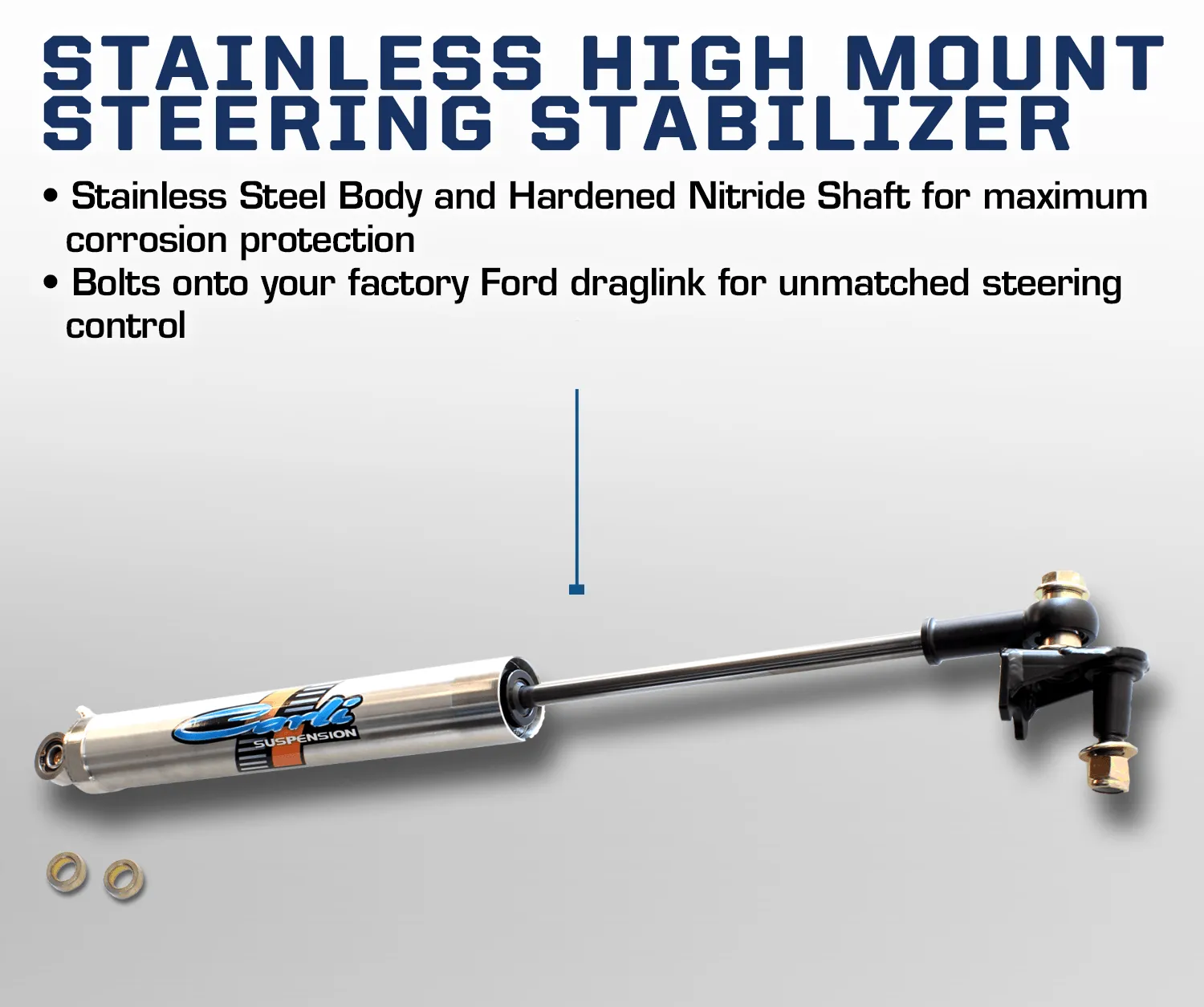 '08-16 Ford F250/350 High Mount Steering Stabilizer Kit