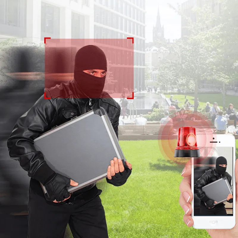 1080P HD Wireless Home Security Camera Outdoor Binocular Camera 10X Optical Zoom WIFI IP Camera with AI Face Recognition Infrared Night Vision IP66 Waterproof
