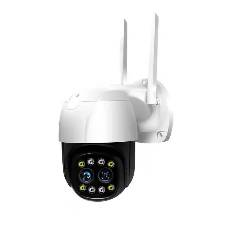 1080P HD Wireless Home Security Camera Outdoor Binocular Camera 10X Optical Zoom WIFI IP Camera with AI Face Recognition Infrared Night Vision IP66 Waterproof