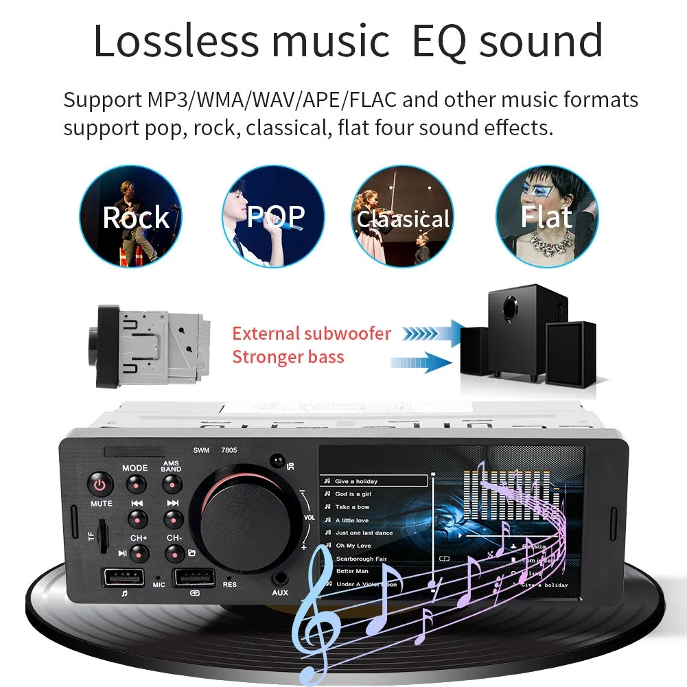 12v Universal Car MP5 Player Dual Usb Charging Bluetooth U Disk