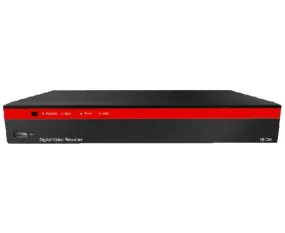 16-Channel 5MP Over Coax / Analog and IP Hybrid DVR, 8TB HD, 2 SATA Hard Drive Bay, up to 16TB