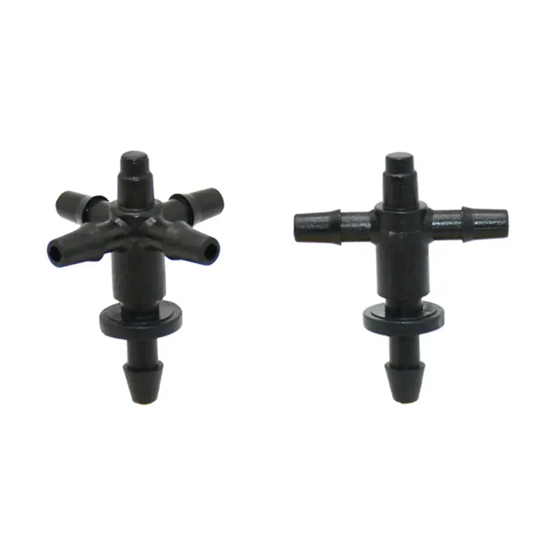 1/8\" 4-Way Arrow Dropper Cross Connector Water Splitter 3/5 Hose Drip Arrow System Greenhouse Adapte