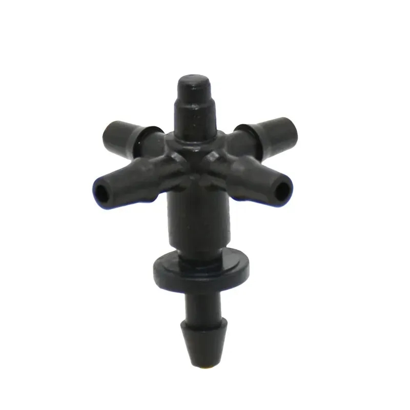 1/8\" 4-Way Arrow Dropper Cross Connector Water Splitter 3/5 Hose Drip Arrow System Greenhouse Adapte