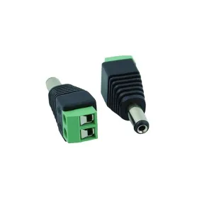 2 Piece Dc Female Cctv Camera Power Plug Adapters Jack Connector M24-11-12
