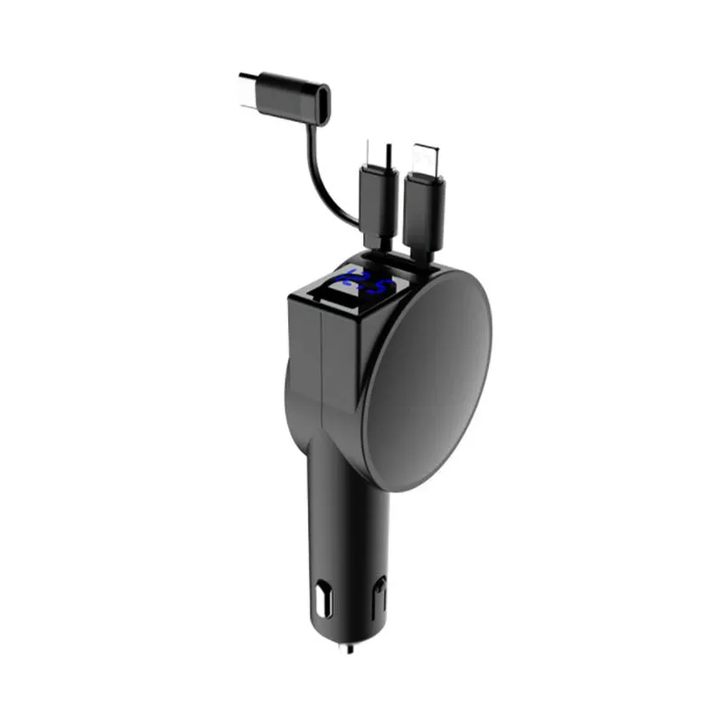 3-in-1 Retractable Fast Charging Car Adapter