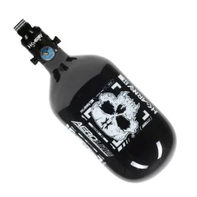 36ci / 4500psi Extra Lite Carbon Fiber Tank - PRO Reg - Doom Black/White