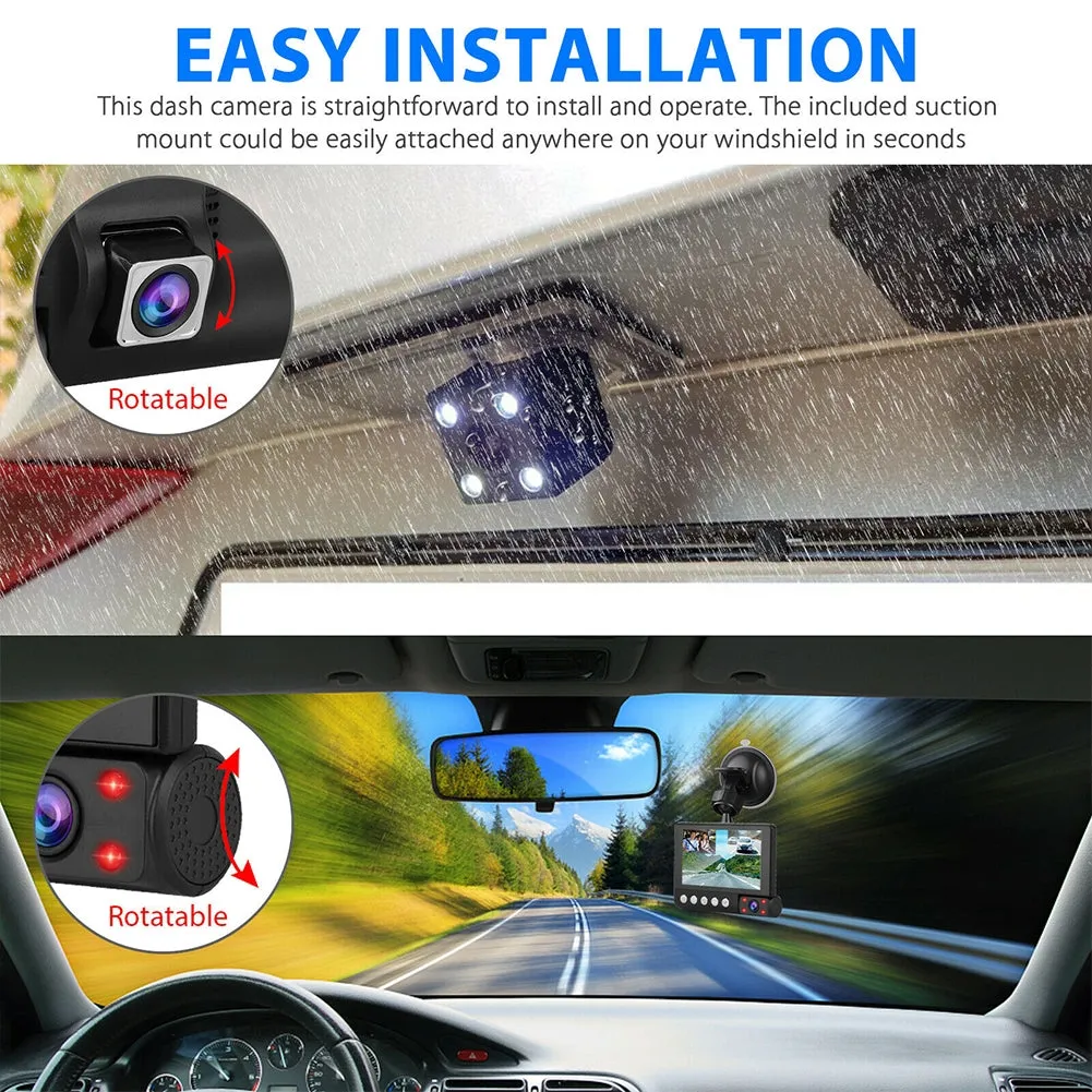4-inch Ips Display Car  Driving  Recorder Touch Screen 170