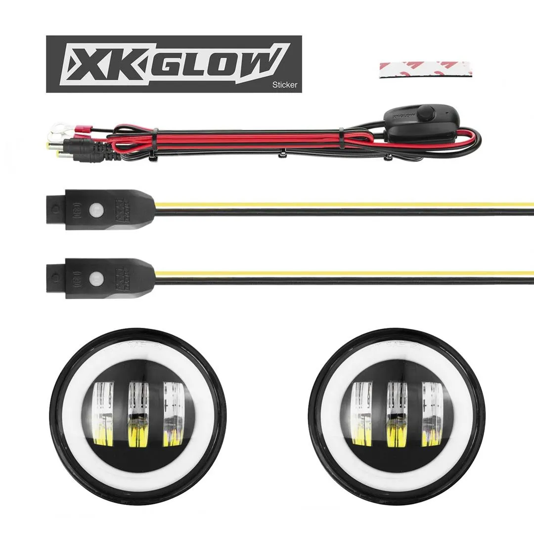 4IN JL BLACK RGB LED JEEP WRANGLER