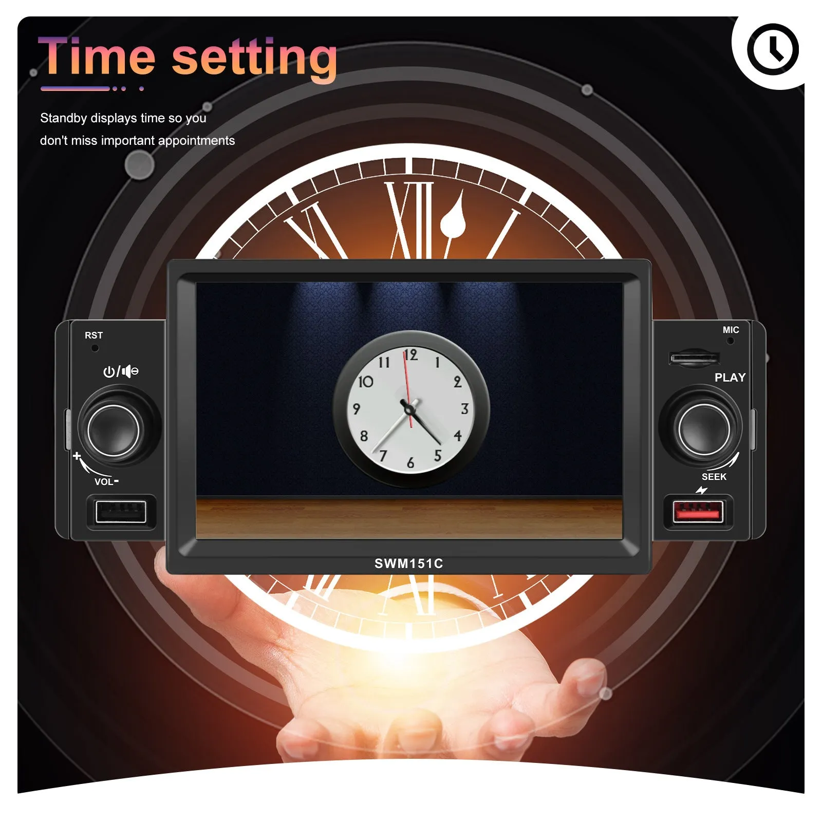 5-Inch 1 Din Car Radio Bluetooth Call Music Playback Mp5 Player