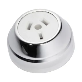 5778 Socket Federation White Mechanism Chrome Plated D60xP29mm