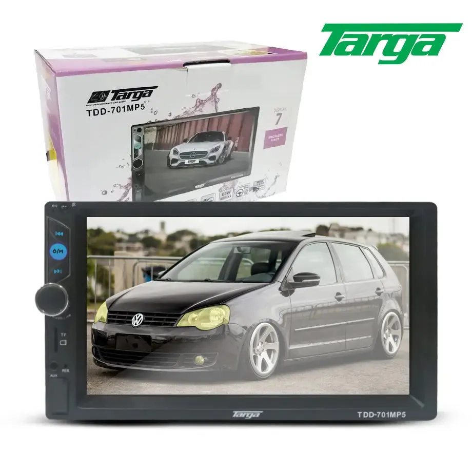 7 Inch - Targa TDD-701 MP5 Double Din Media Player With Bluetooth
