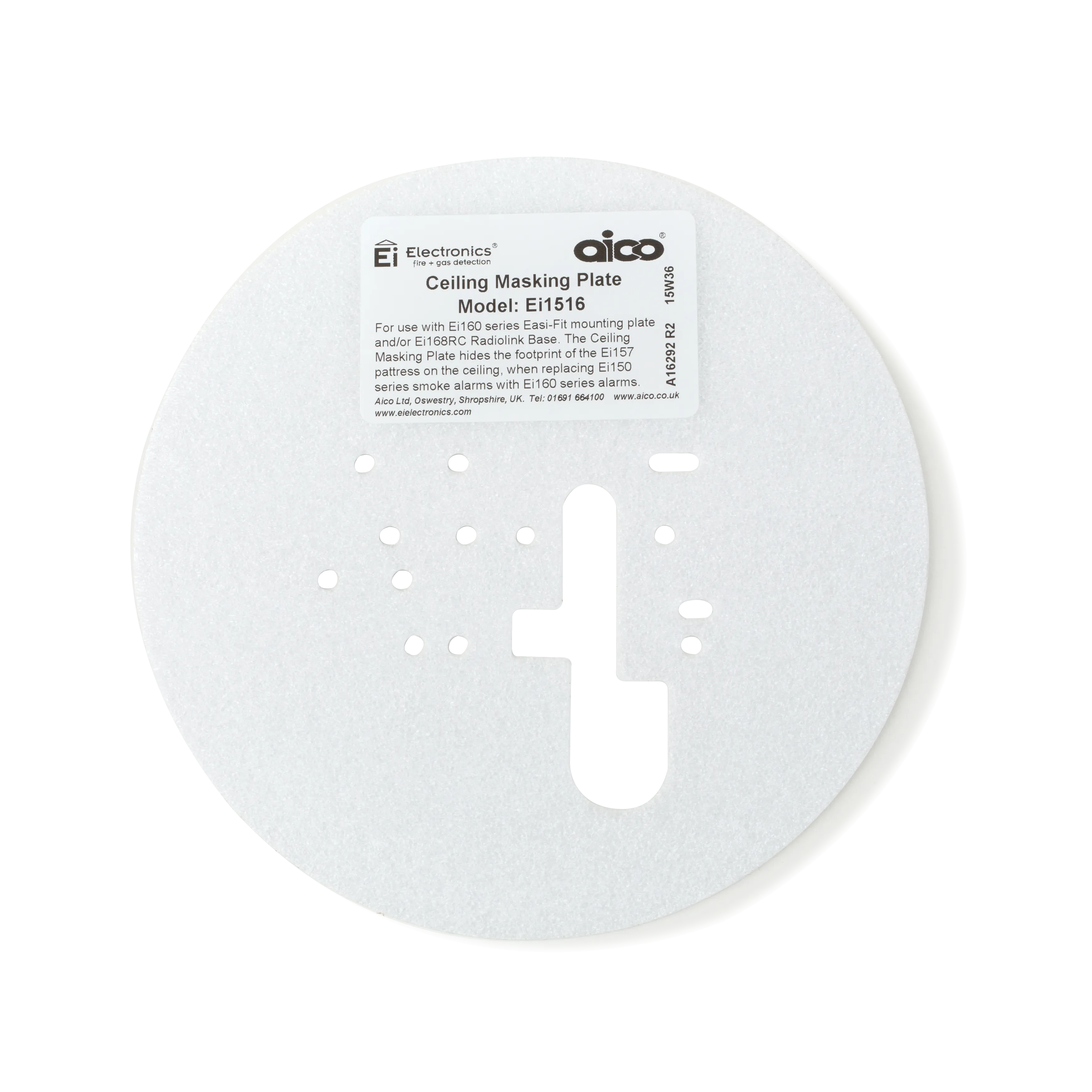 Aico Ei1516 Masking Plate for Changing from 150 Series Alarms to Ei2110e, 160e or 140RC Series Alarms