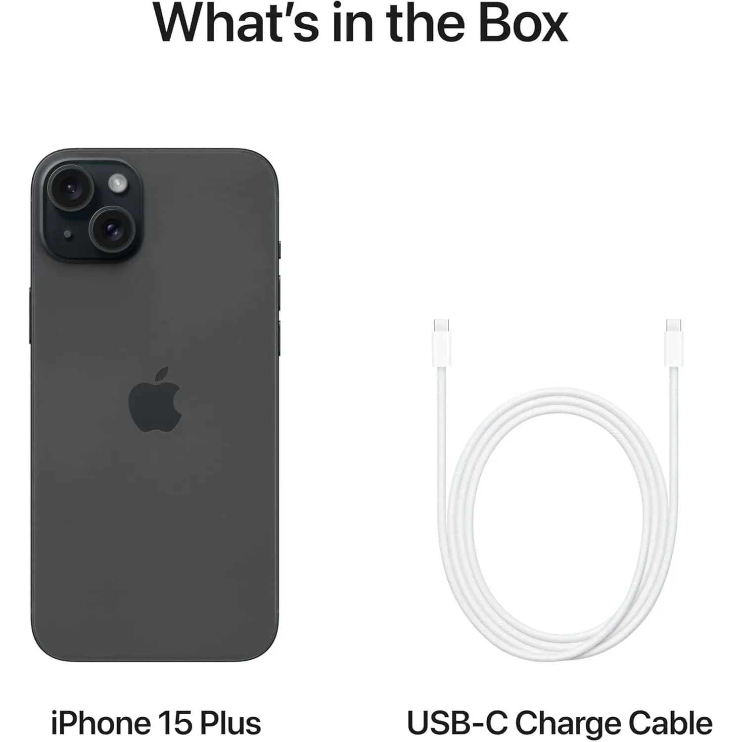 Apple iPhone 15 Plus, 128GB, Black, Unlocked