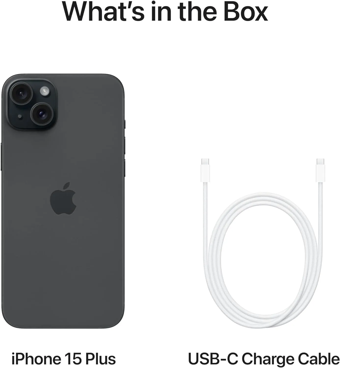 Apple iPhone 15 Plus, 128GB, Black, Unlocked