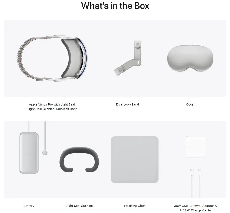 Apple Vision Pro A2117, Choose Light Seal, Stripe, SSD