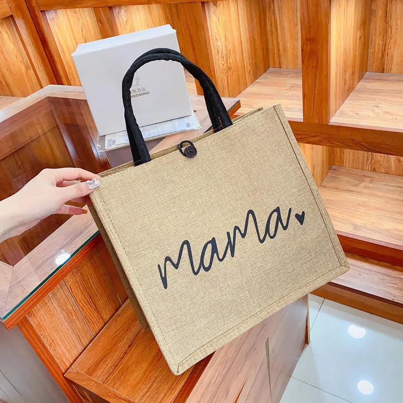Bag  New Linen Tote Bag Large Capacity Advanced Sentong Qin Mummy Bag Ins Cosmetic Bag Storage Bag