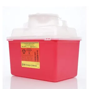 BD 14 Quart Red Sharps Container with Vertical Entry