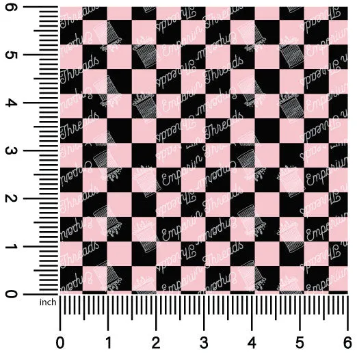 Blush Checkers | 18" Vinyl Roll