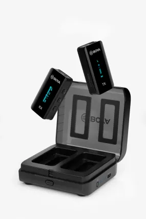 BOYA BY-XM6-K1 Ultra Compact 2.4GHz Wireless Microphone (1xRX & 1xTX) with Charging Case