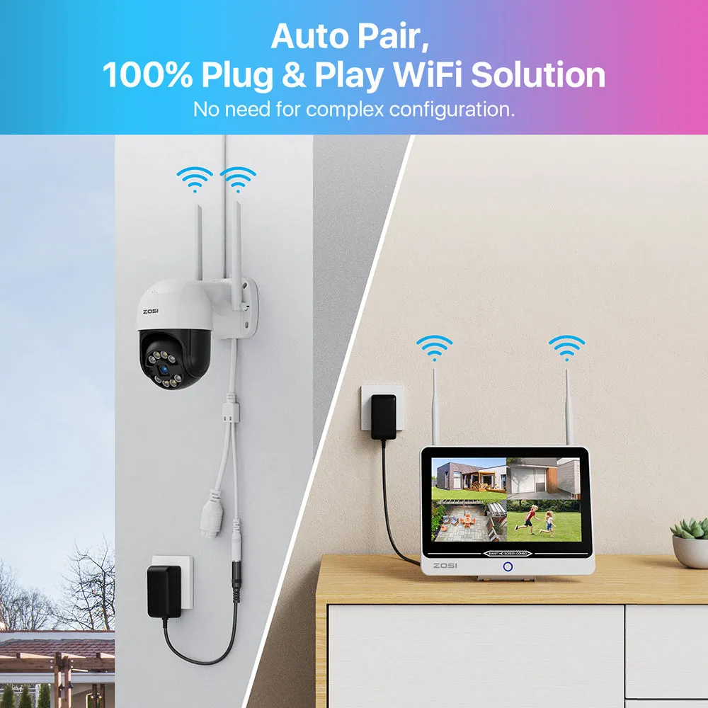 C289 3MP 8-cam WiFi Security System   12.5 inch LCD Monitor   Up To 8TB