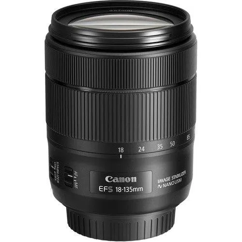 Canon EF-S 18-135mm f/3.5-5.6 IS USM Zoom Lens (White Box) with 3 UV/CPL/ND8 Filters Hood Kit for EOS 70D, 7D, Rebel T5, T5i, T6, T6i, T6s, SL1 Cameras
