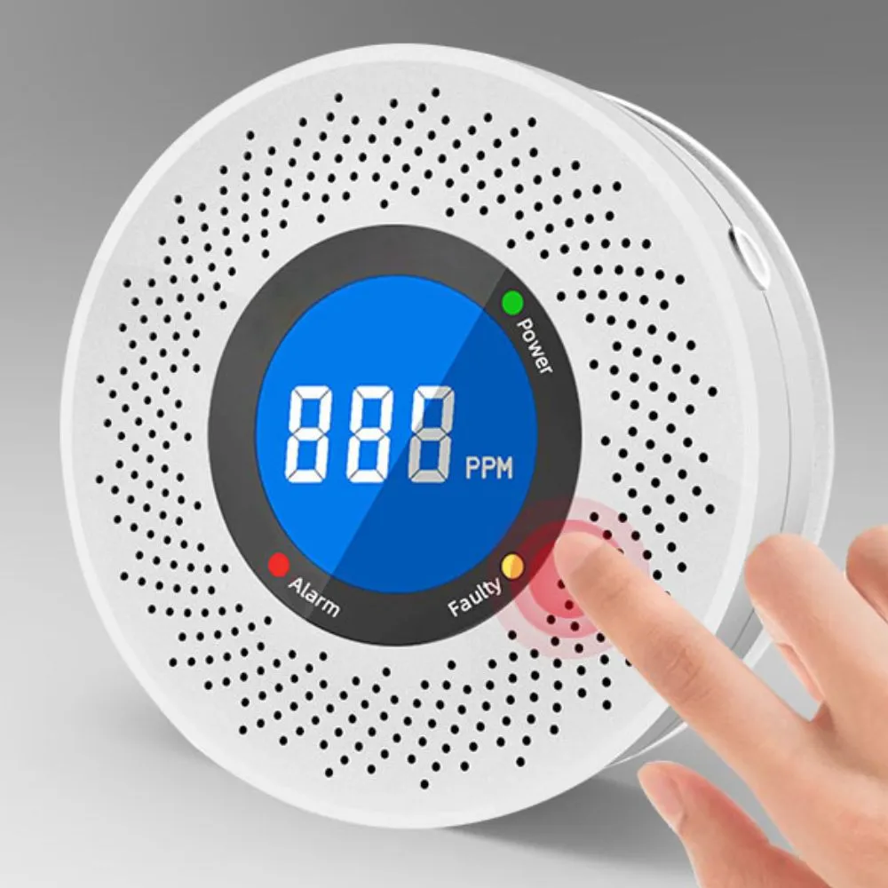 Carbon Monoxide Detector CO Alarm Smoke Safety Combo