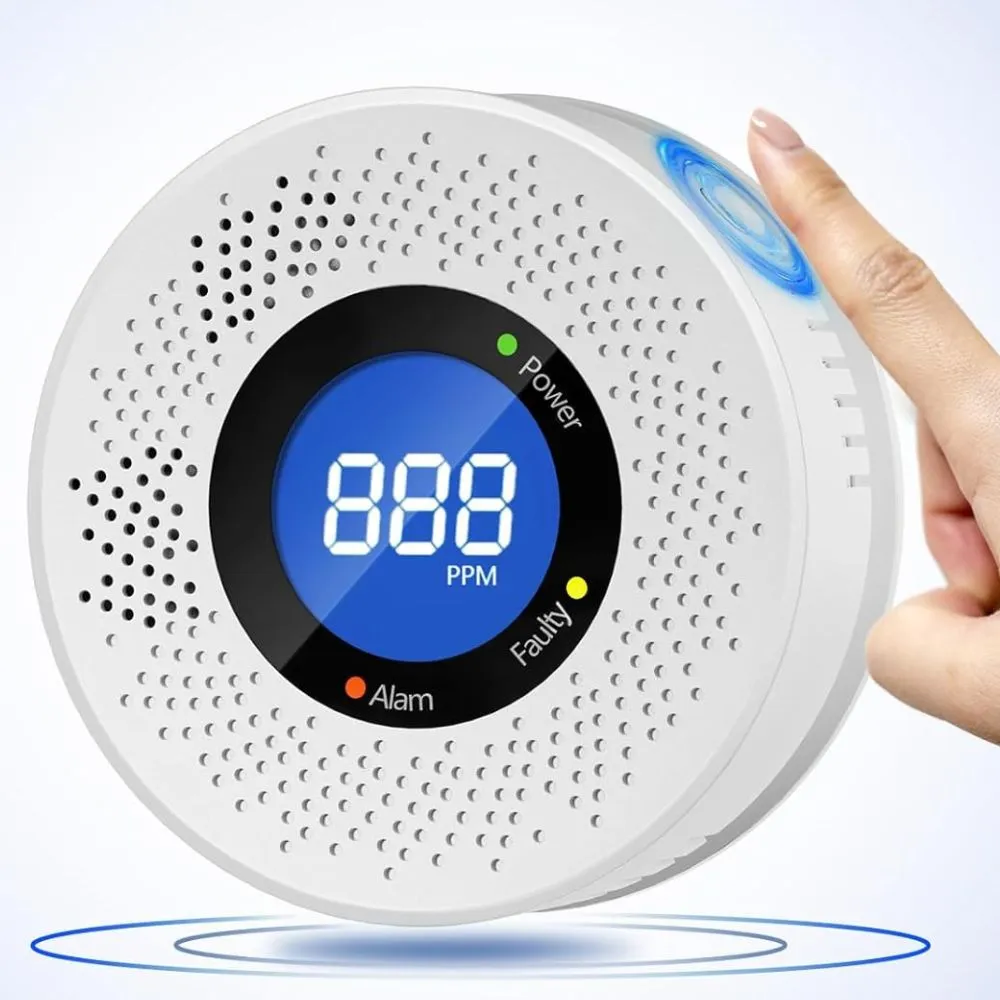 Carbon Monoxide Detector CO Alarm Smoke Safety Combo