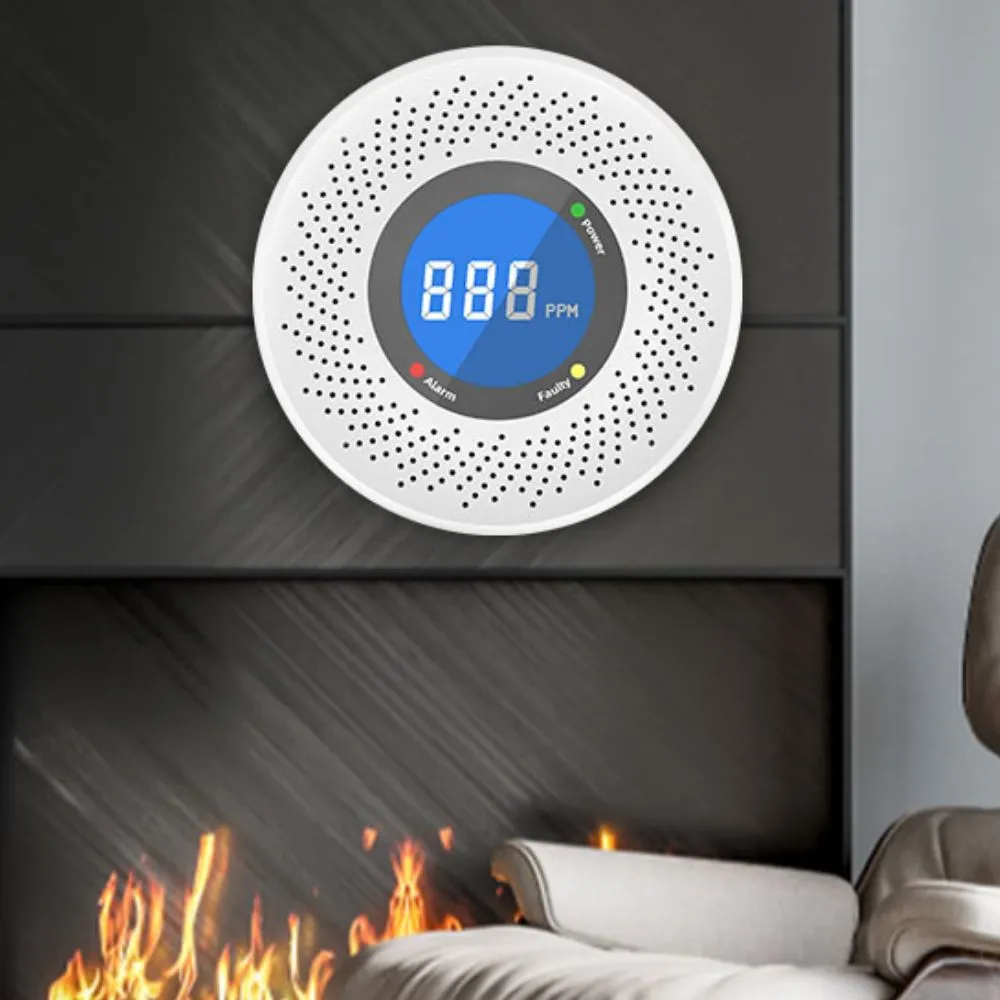 Carbon Monoxide Detector CO Alarm Smoke Safety Combo