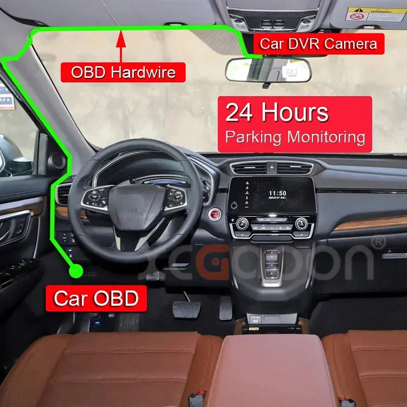 Color Name: Orange - XCGaoon 24Hours Car OBD Hardwire Kit With