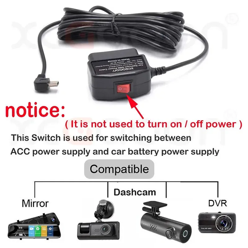 Color Name: Orange - XCGaoon 24Hours Car OBD Hardwire Kit With