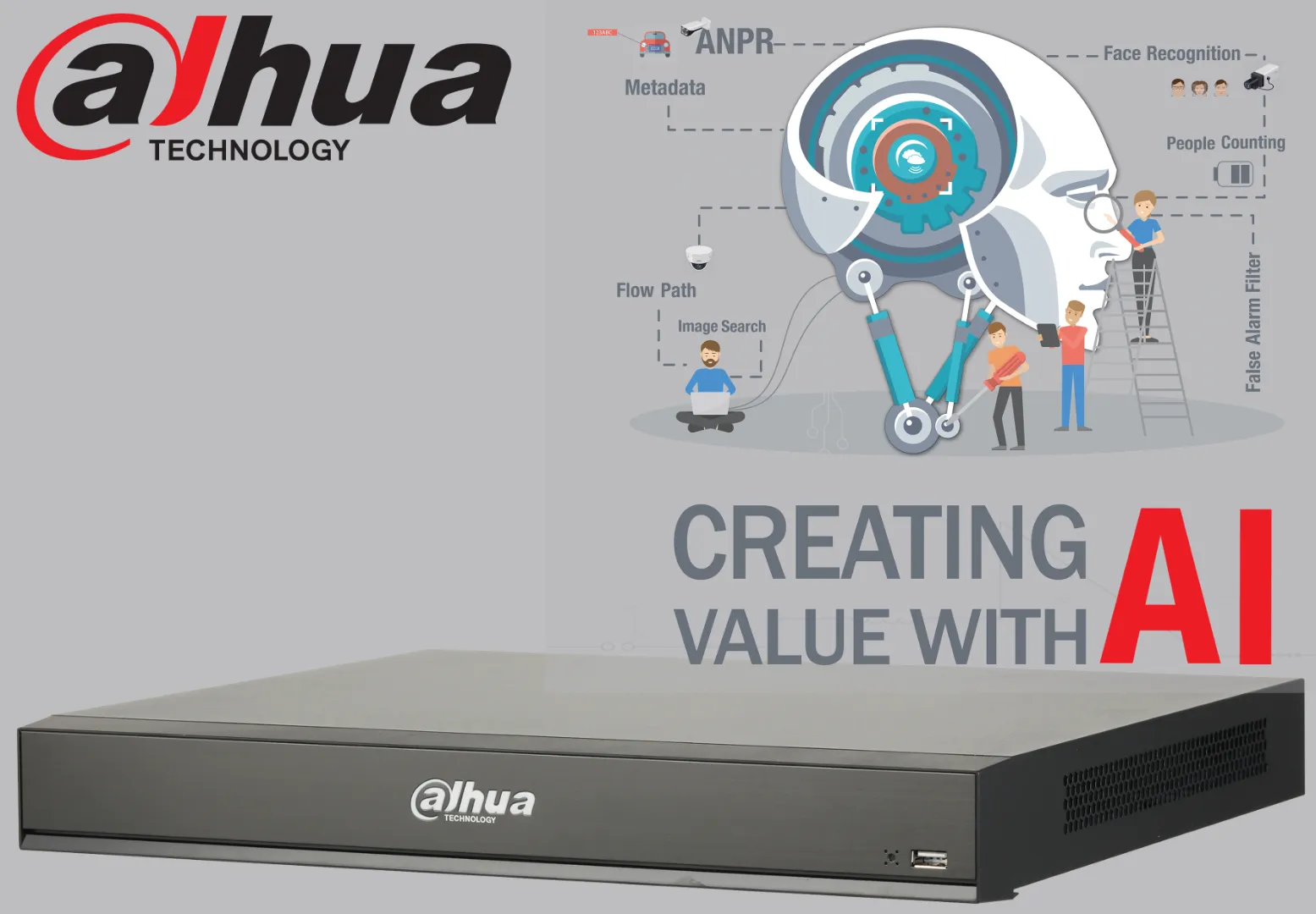 Dahua 16 Channel 1U 16 PoE WizMind Network Video Recorder (DHI-NVR5216-16P-I)