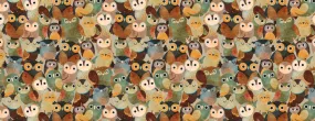Earth Tone Owls | 18" Vinyl Roll