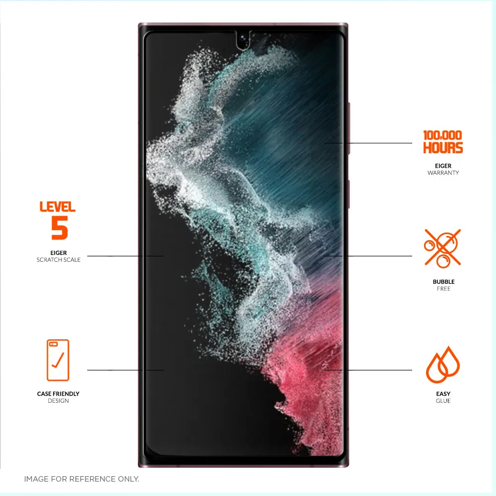 Eiger Mountain Ultraflex Flexiglass Screen Protector 3D for Samsung Galaxy S22 Ultra