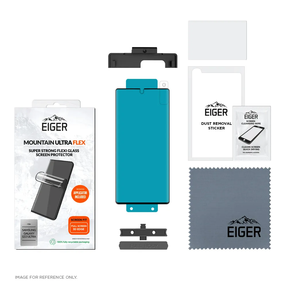 Eiger Mountain Ultraflex Flexiglass Screen Protector 3D for Samsung Galaxy S22 Ultra