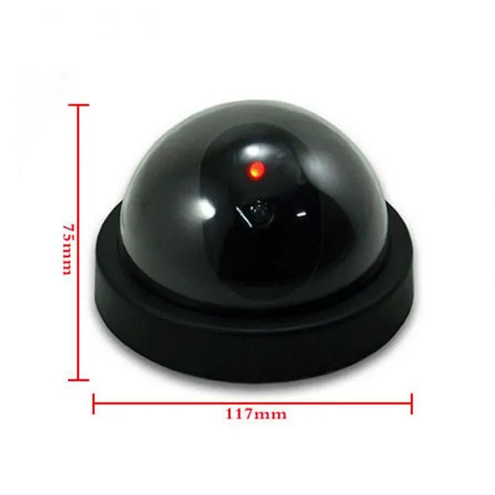 Fake Video Surveillance Dome Camera with Flashing Red LED Light