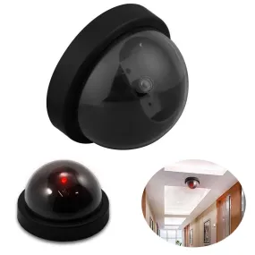 Fake Video Surveillance Dome Camera with Flashing Red LED Light