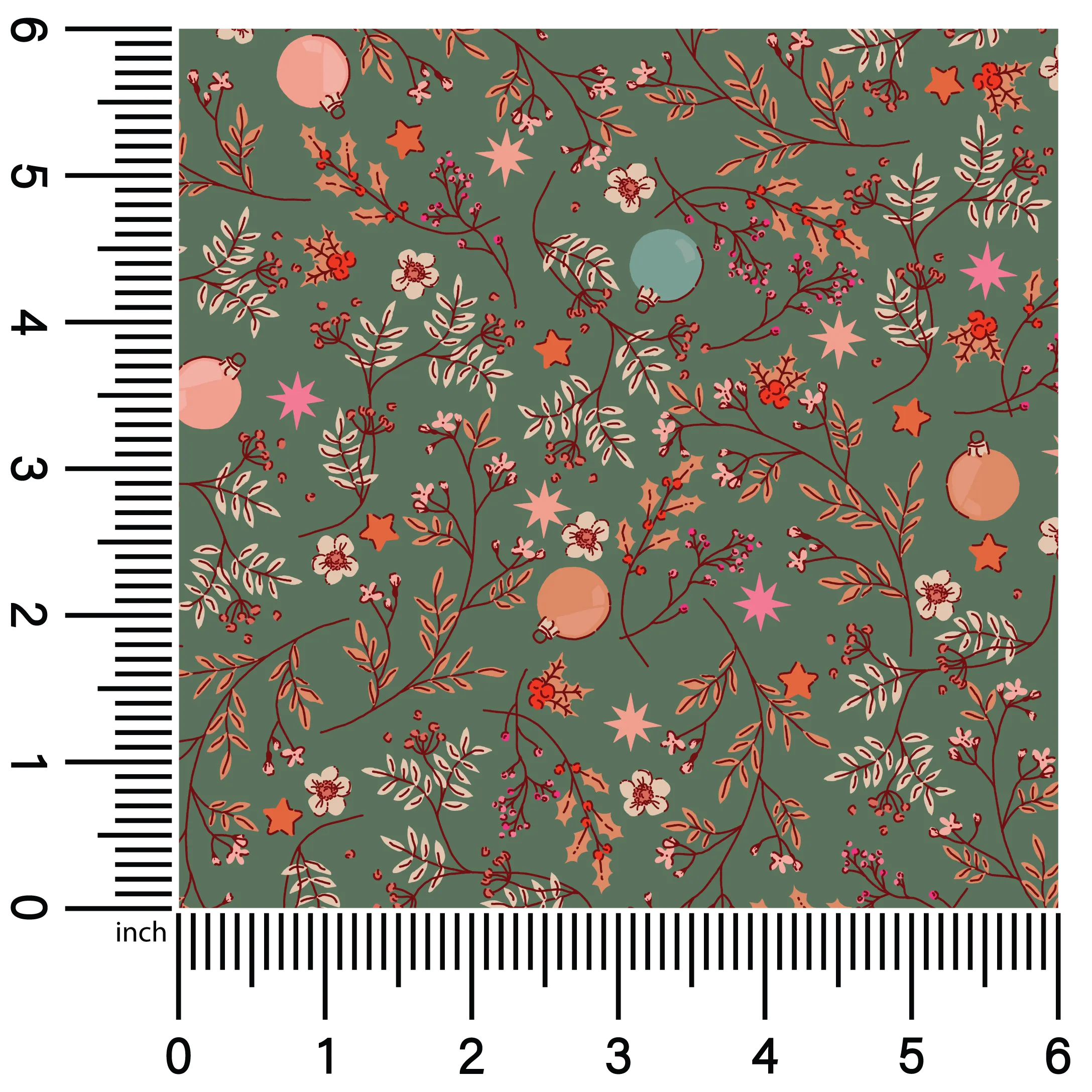 Floral Ornaments | 18" Vinyl Roll