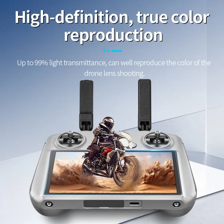 For DJI RC / RC2 STARTRC Easy Install 2pcs Tempered Glass Film (Transparent)