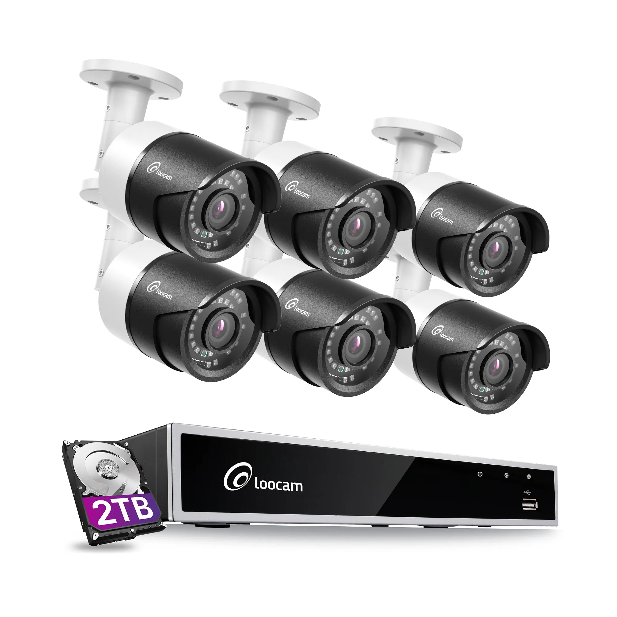Full HD 1080p 8CH DVR 6 Weatherproof Cameras Security Camera System (88029T5)