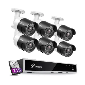 Full HD 1080p 8CH DVR 6 Weatherproof Cameras Security Camera System (88029T5)