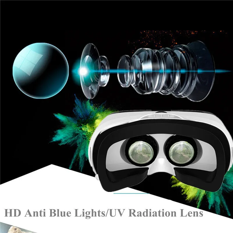 Gafas-3D Eyelasses Blue Lens VR Headset Goggles Gamepad Set Virtual Reality Glasses for Lenovo Sony LG Movie Game Virtual Viewer