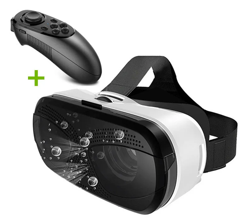 Gafas-3D Eyelasses Blue Lens VR Headset Goggles Gamepad Set Virtual Reality Glasses for Lenovo Sony LG Movie Game Virtual Viewer