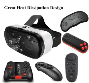 Gafas-3D Eyelasses Blue Lens VR Headset Goggles Gamepad Set Virtual Reality Glasses for Lenovo Sony LG Movie Game Virtual Viewer