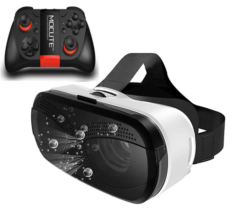 Gafas-3D Eyelasses Blue Lens VR Headset Goggles Gamepad Set Virtual Reality Glasses for Lenovo Sony LG Movie Game Virtual Viewer