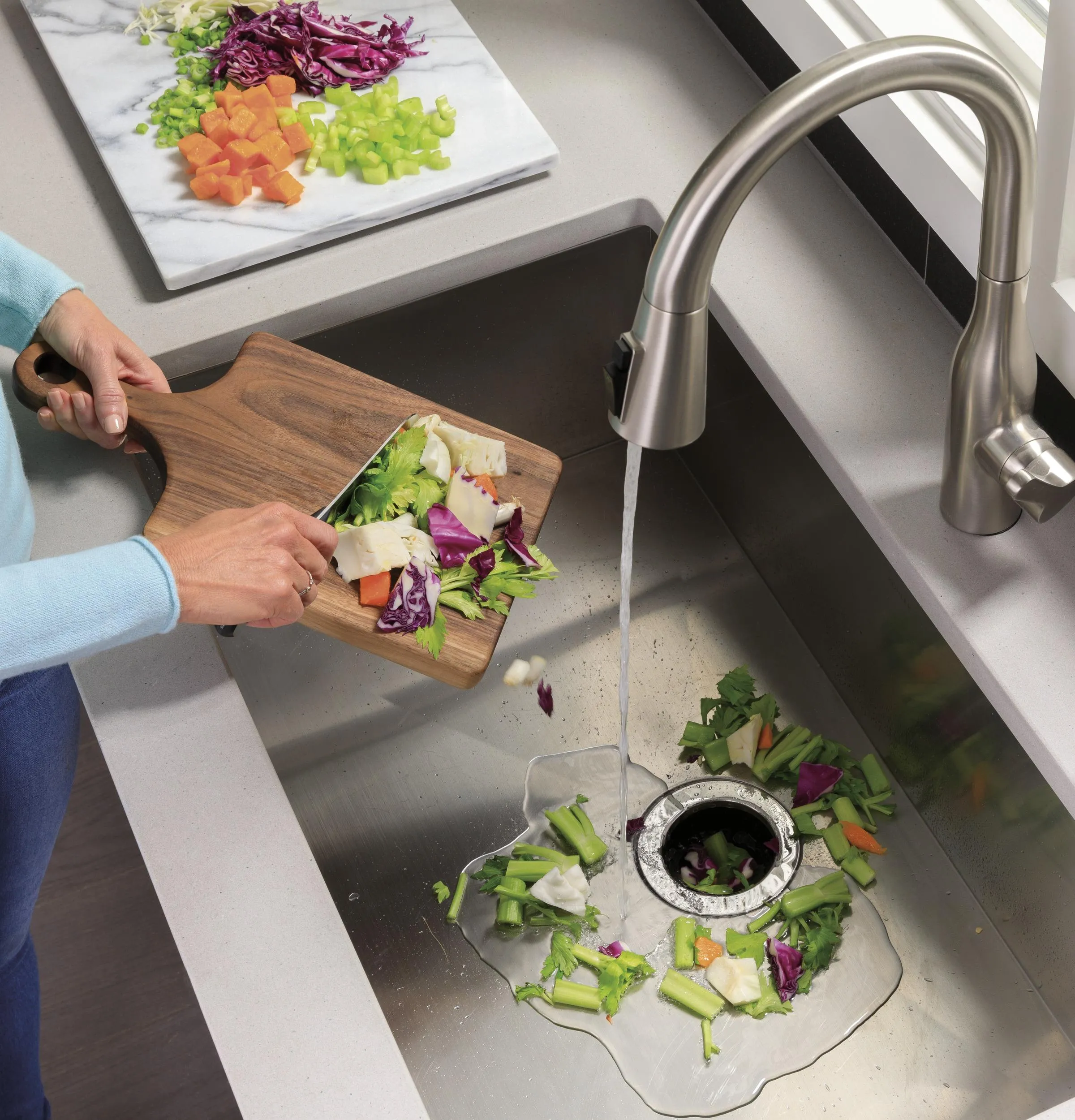GE® 1/2 HP Disposall Green Continuous Feed Garbage Disposer Corded
