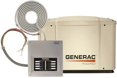 Generac Powerpact Home Backup Generator 7 Kw 50 Amp 8-Circuit Pre-Wired Switch