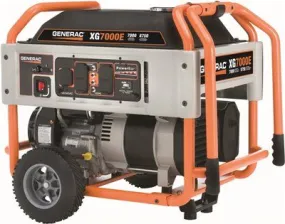 Generac Xg Series Portable Generator' 7000 Watt' With Electric Start' Gas