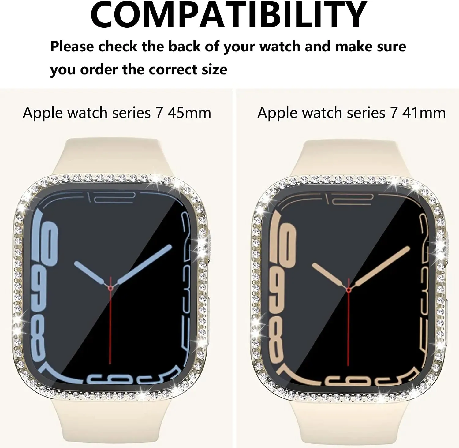 Glass Watch Cover for Apple Watch 45mm 41mm 40mm 44mm 38mm 42mm Bling Case Diamond Bumper Protector for iwatch SE 10 9 8 7 6 5 4 3 2