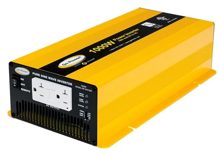 Go Power GP-SW1000-12 1000 Watt 12 Volt Pure Sine Wave Inverter