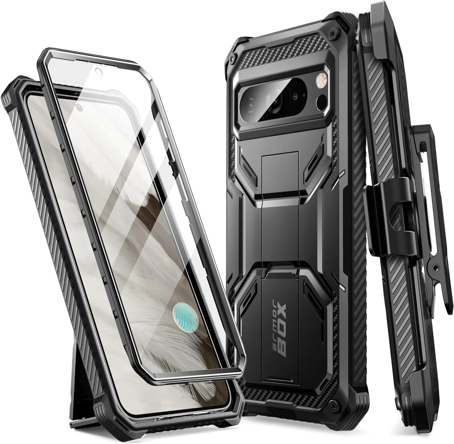 Google Pixel 8 Pro Case  Built-in Screen Protector  Bumper Protective Phone Case